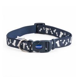 Ancol Reflective Bone Adjustable Collar Blue