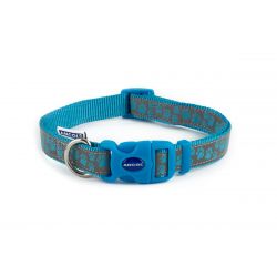 Ancol Collar Reflective Paw Blue