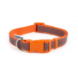 Ancol Collar Reflective Bone Orange